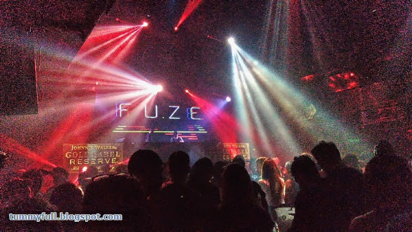 Menu at Fuze Club