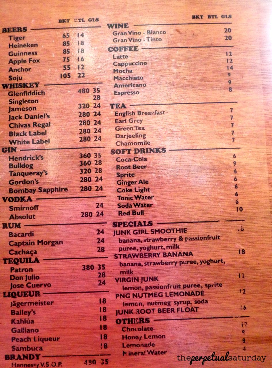 Drinks at Junk Cafe