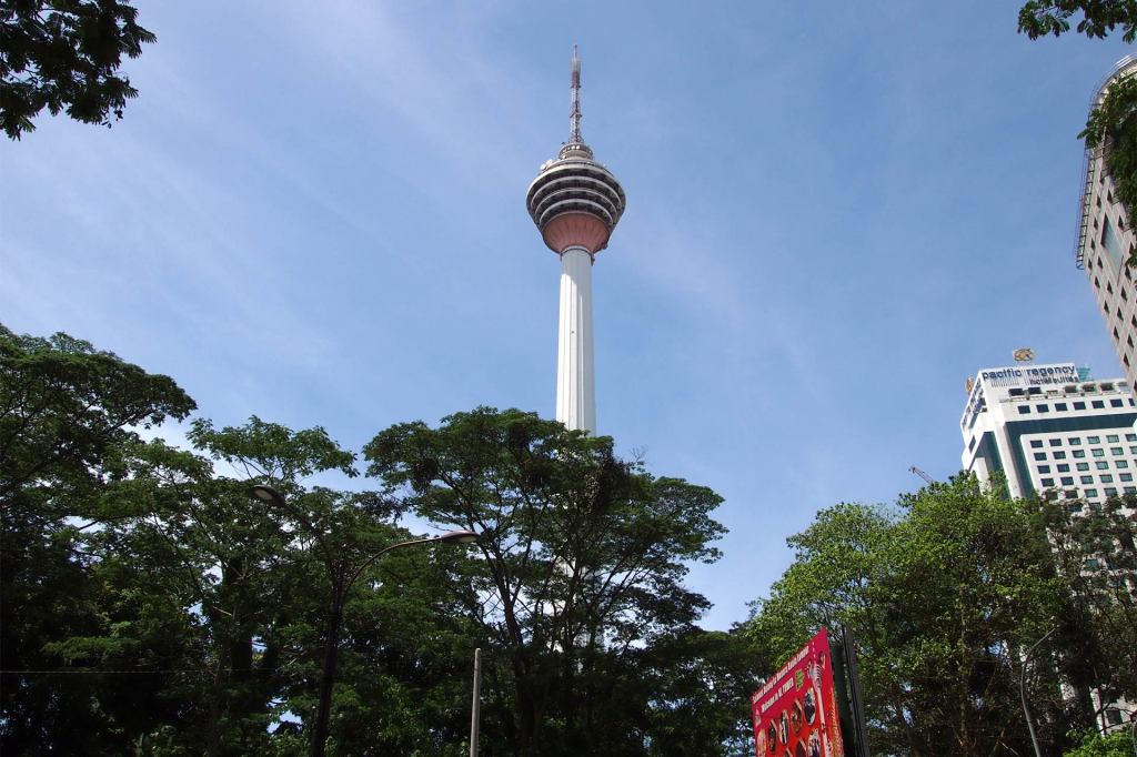 360-degree night view of Kuala Lumpur from the KL Tower observation deck