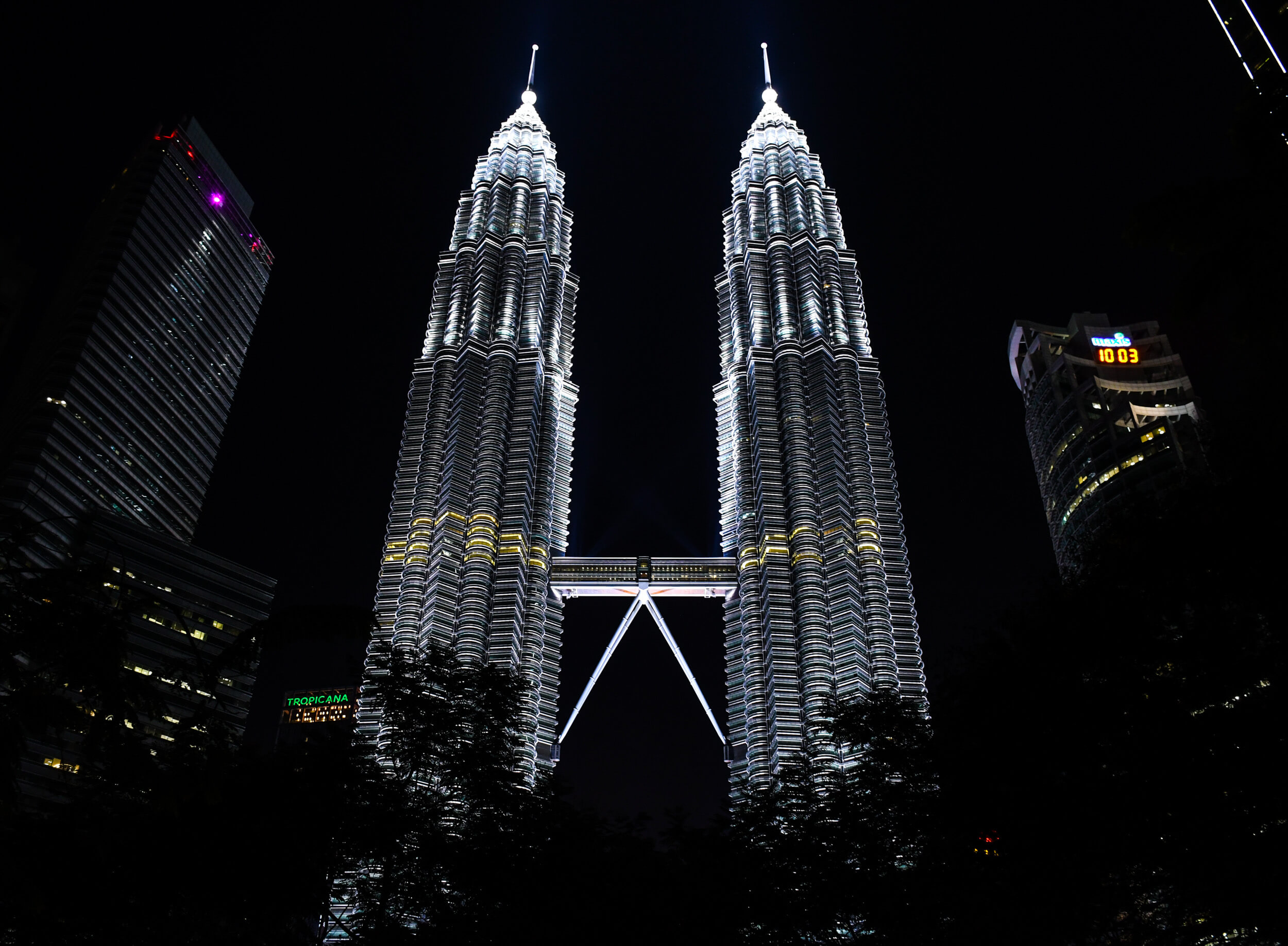 View at Petronas Twin Towers Skybridge