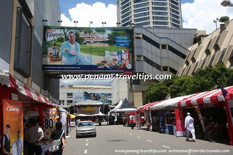 Souvenir shops inside Prangin Mall near KOMTAR in George Town, Penang