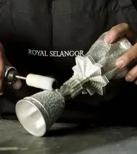 Detail at Royal Selangor Pewter