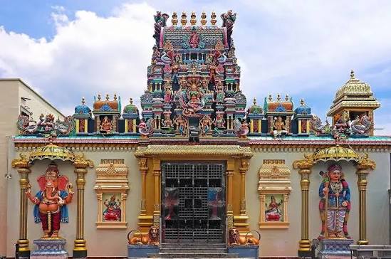 Colourful gopuram tower of Sri Mahamariamman Temple on Queen Street, George Town