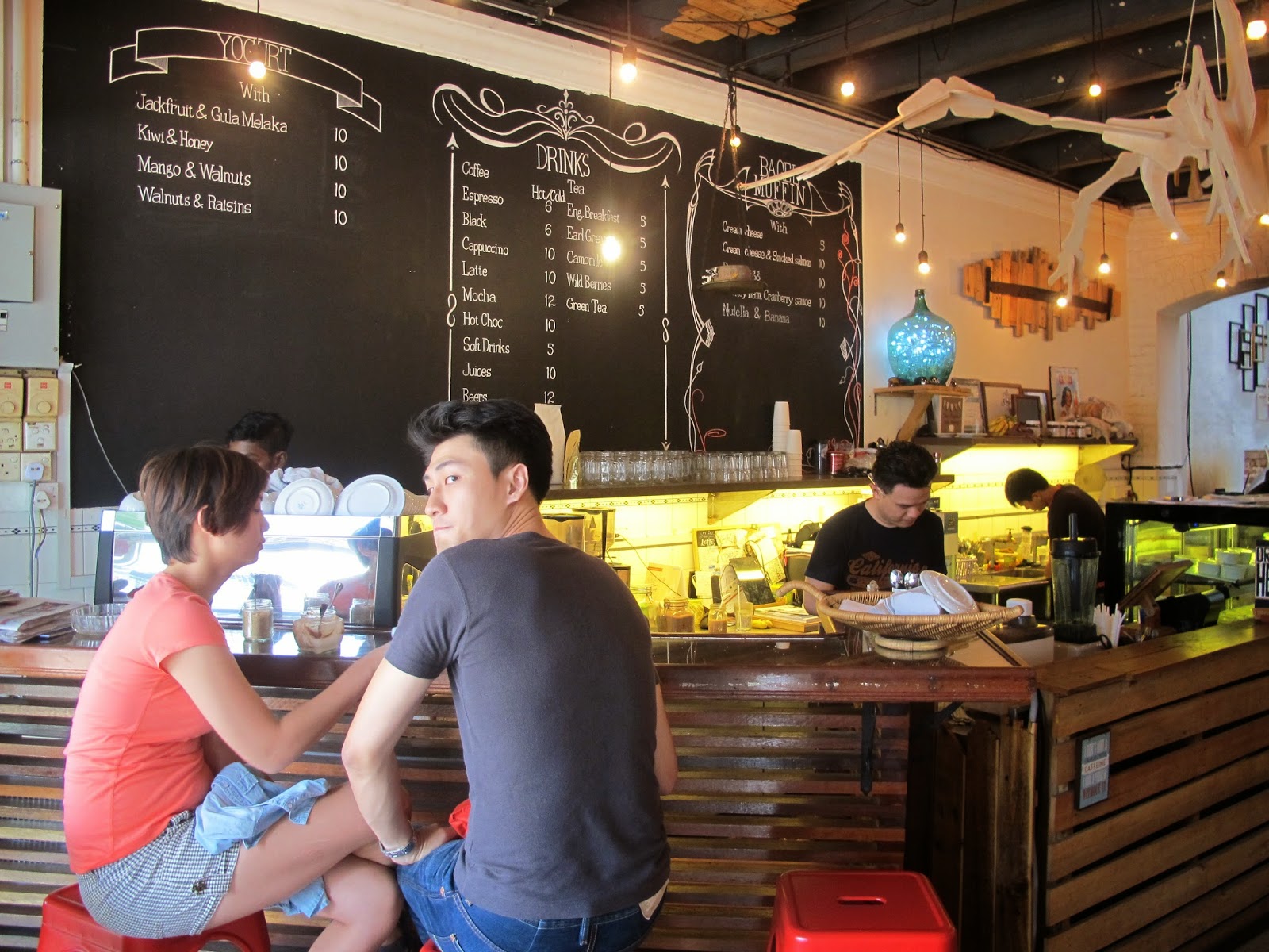 Menu at The Mugshot Cafe